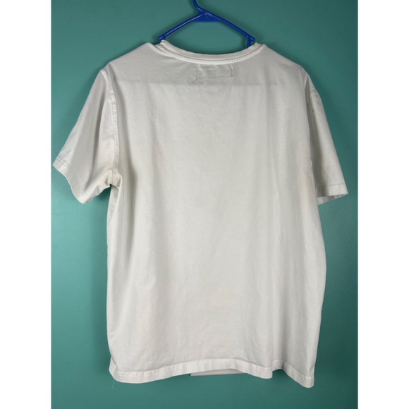 Black Pyramid Pop Art Graphic Tee White Large Comic Style Crying Girl Shirt Chri - Picture 7 of 7